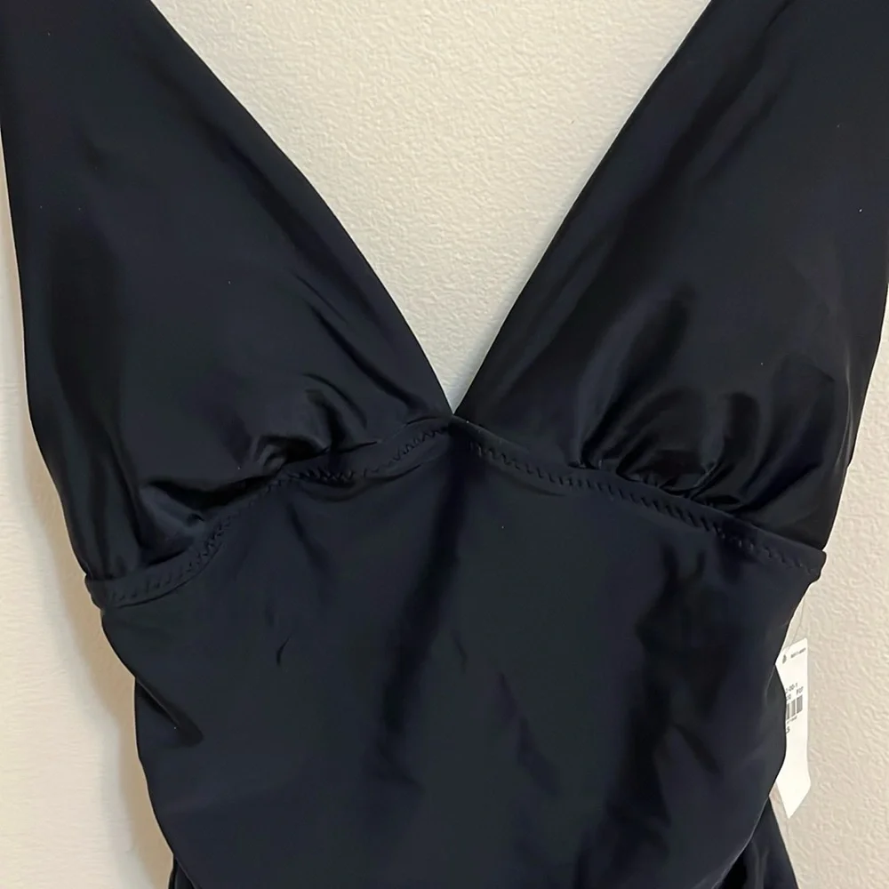NWT Old Navy one piece swim suit XS black neutral swimwear beachwear pool resort